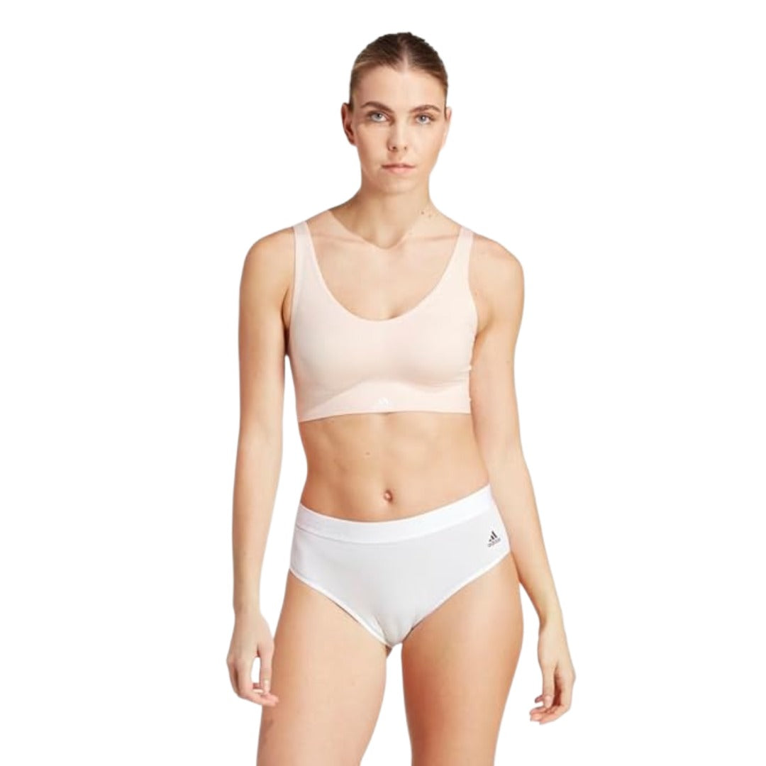 adidas Women's Naked Seamless 2 Ply Bra - Peach Whip