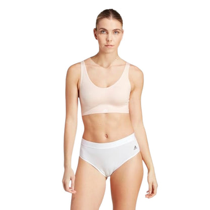 adidas Women's Naked Seamless 2 Ply Bra - Peach Whip