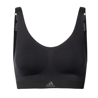 adidas Women's Naked Seamless 2 Ply Bra - Black/Forged Iron