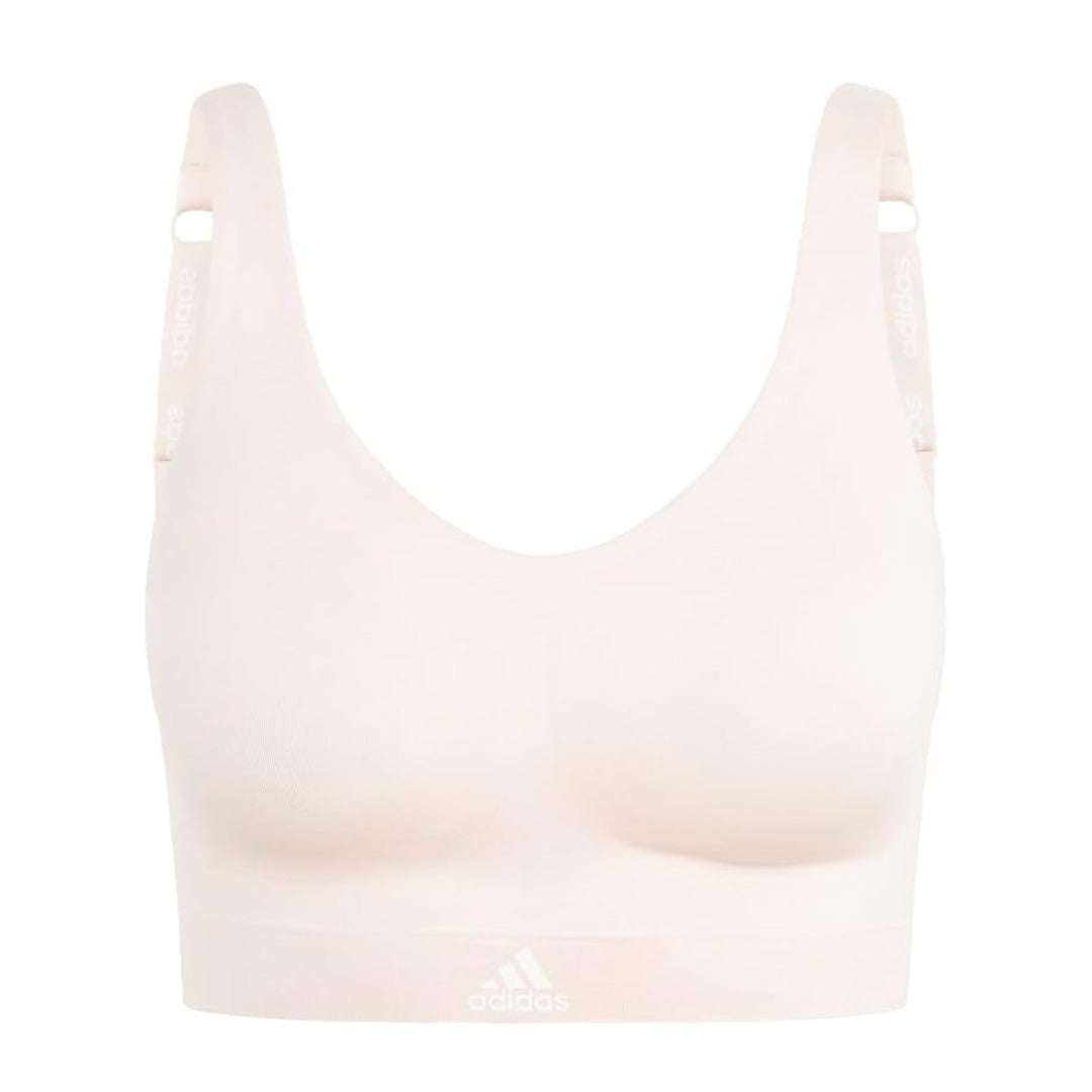 adidas Women's Naked Seamless 2 Ply Bra - Peach Whip