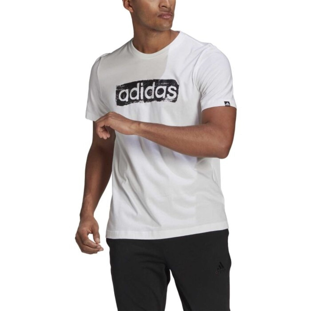 adidas Men’s BRSHSTRK V4 Tee - White Black