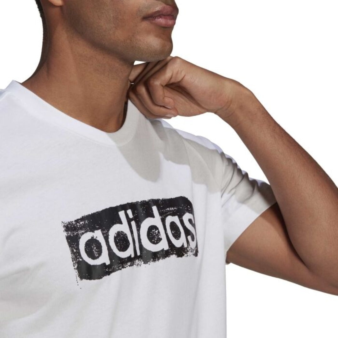 adidas Men’s BRSHSTRK V4 Tee - White Black
