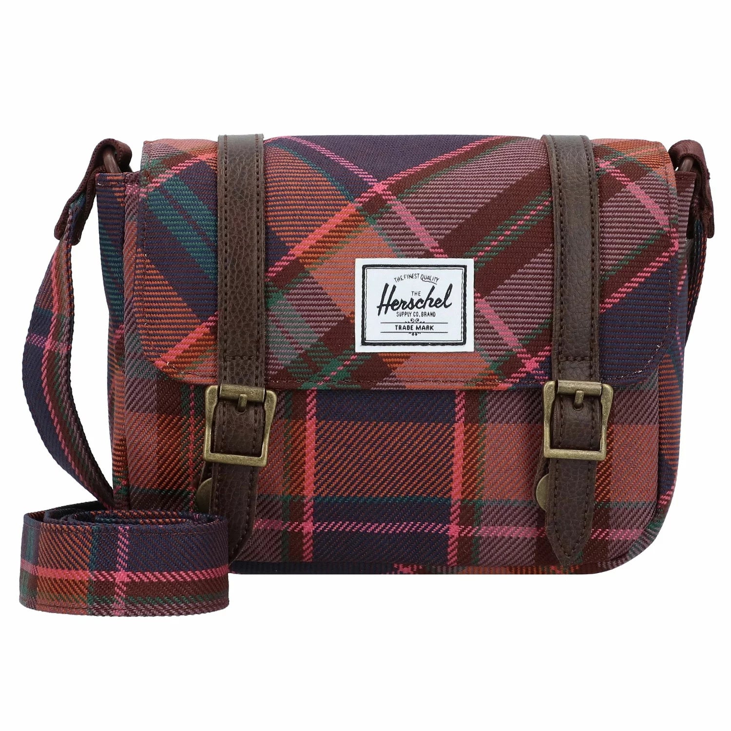 Herschel Retreat Crossbody Bag Mini - Slate Rose Plaid 11094-05699