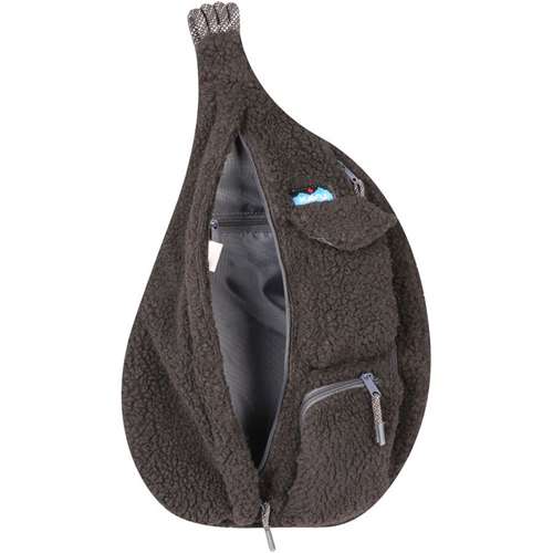 Kavu Rope Fleece Sling Bag - Jet Black