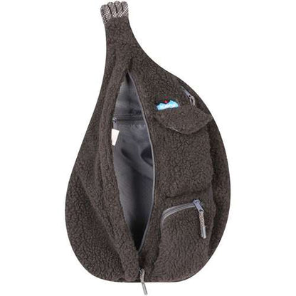 Kavu Rope Fleece Sling Bag - Jet Black