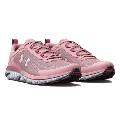 Under Armour Women's Charged Assert 9 Marble Wide D Running Shoes - Prime Pink / Black 3025951-600