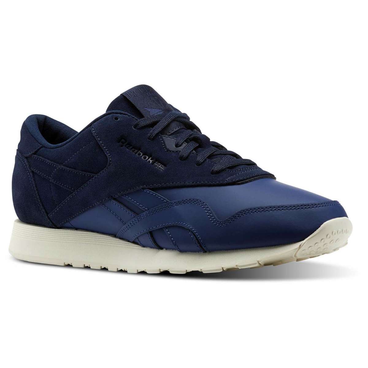 Reebok Men's Classic Nylon Shoes,BS9714,Washed Blue / Collegiate Navy / Chalk