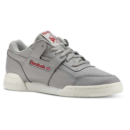 Reebok Men's Workout Plus MU Shoes,CN4967,Vintage-MGH Solid Grey/Power Red