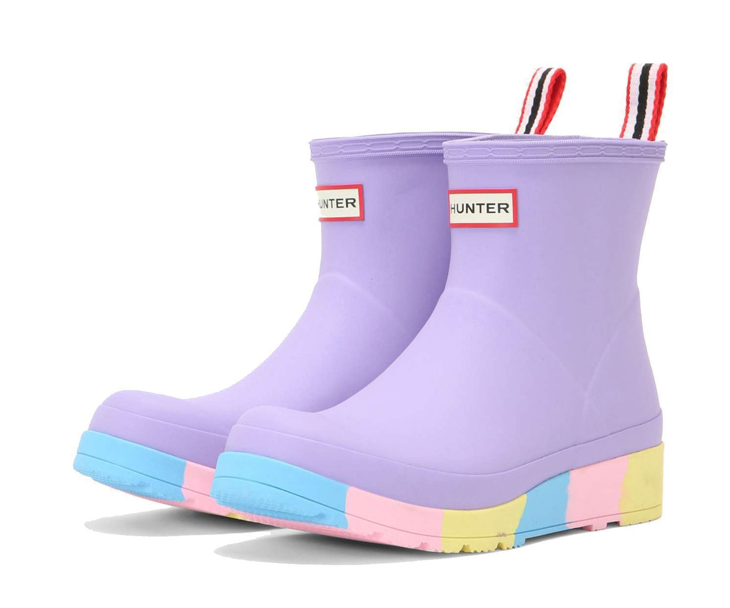 HUNTER Women's Play Short Stripe Sole Rain Boots Lavender Mist