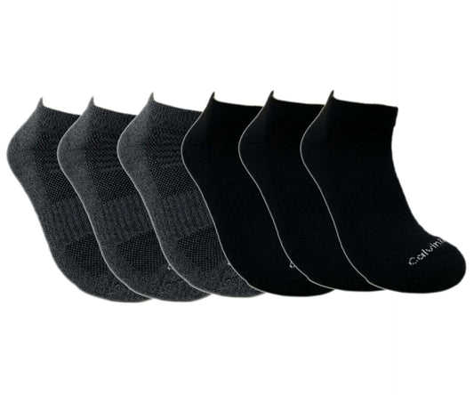 Calvin Klein Ankle Socks 6 pack - Black, Charcoal ACV392*99 