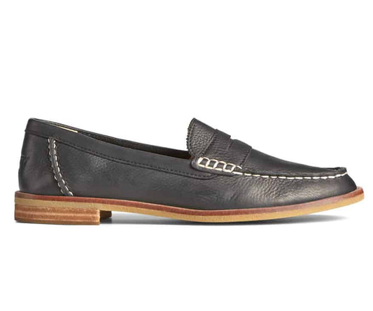 Sperry Women's Seaport Penny Leather Loafer - Black