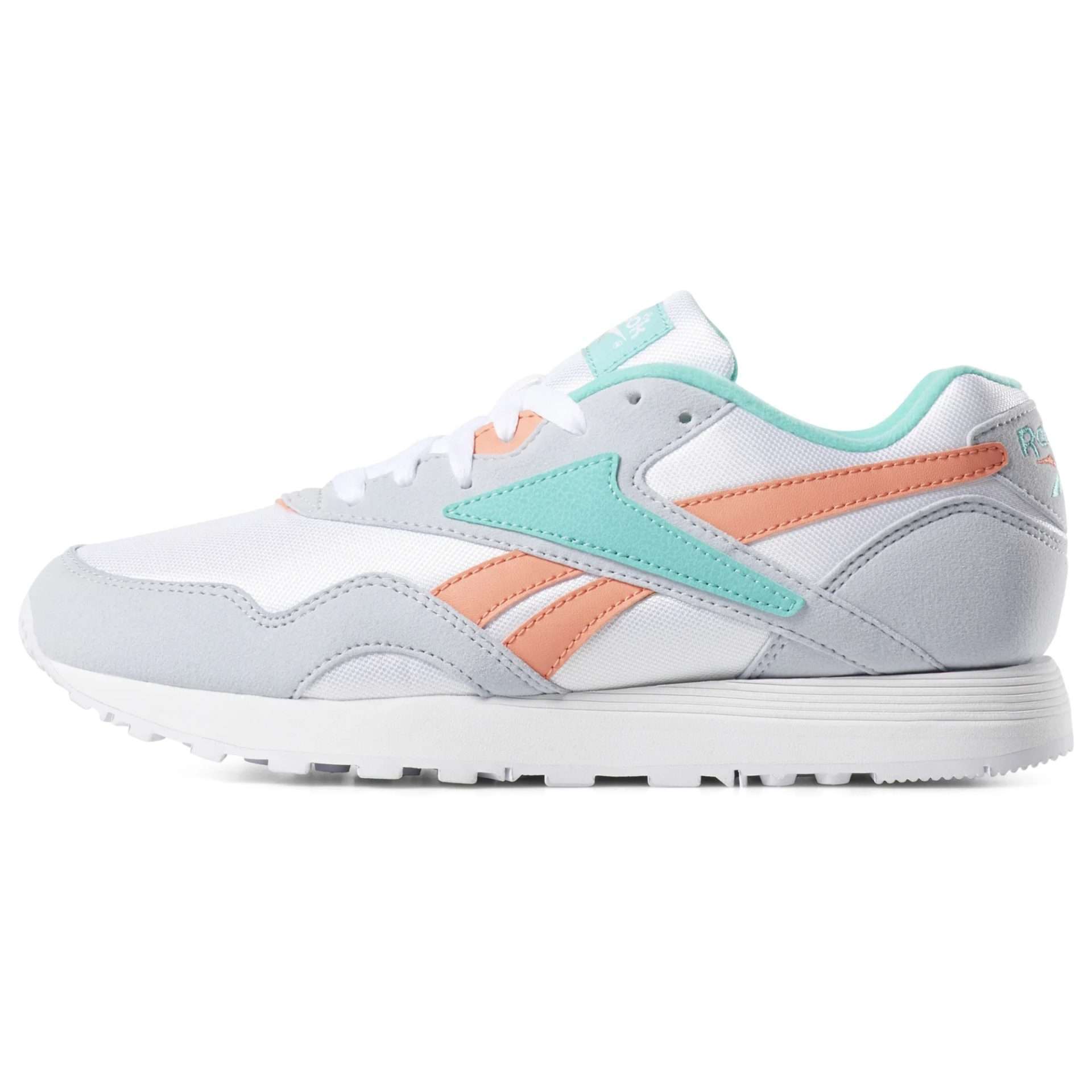 Reebok Women's Rapide Shoes,DV3641,White / Grey / Emerald / Pink
