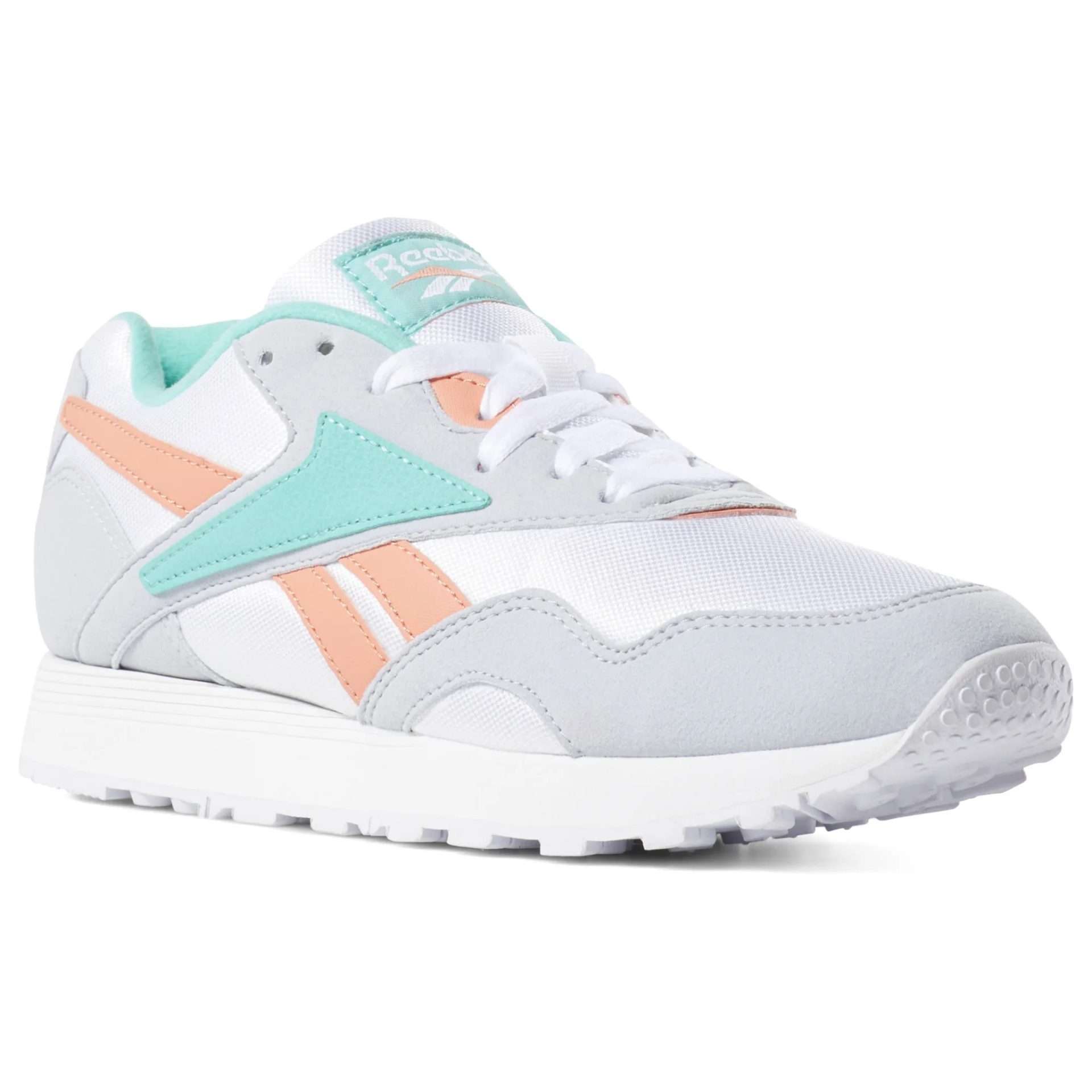 Reebok Women's Rapide Shoes,DV3641,White / Grey / Emerald / Pink