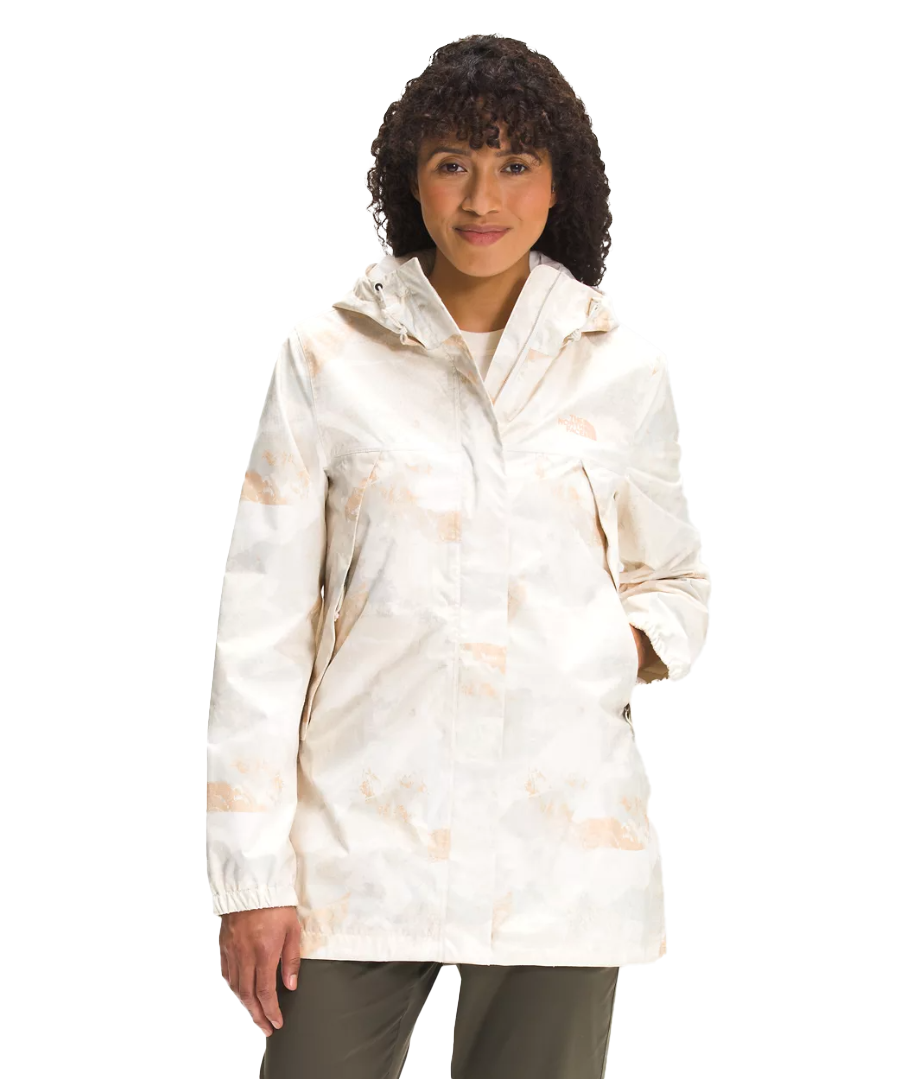 The North Face Women’s Printed Antora Parka A7QEX5N8 Apricot Ice Canyon Camo Print
