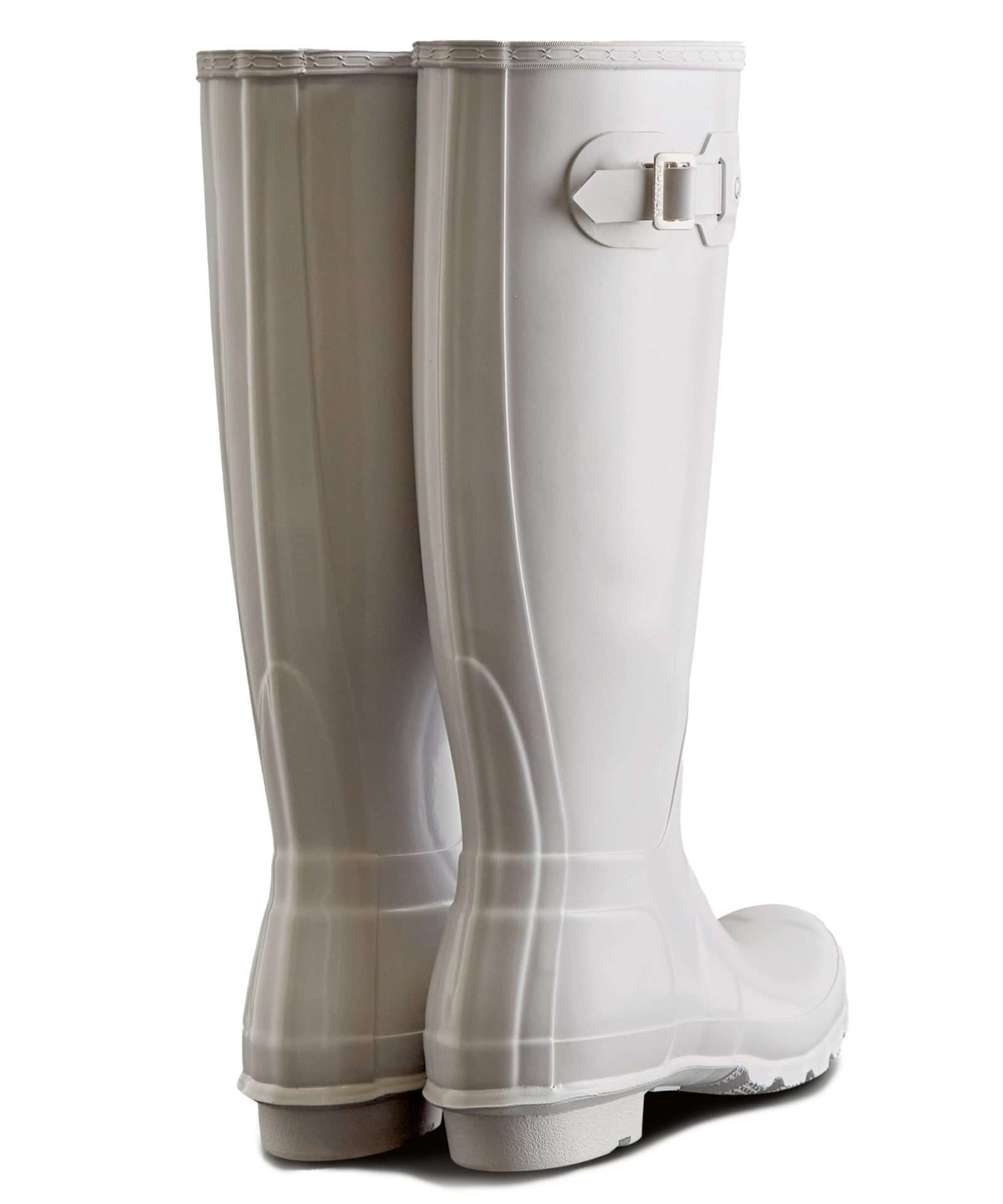 Hunter Women's Original Tall Gloss Rain Boots - White WFT1000RGL