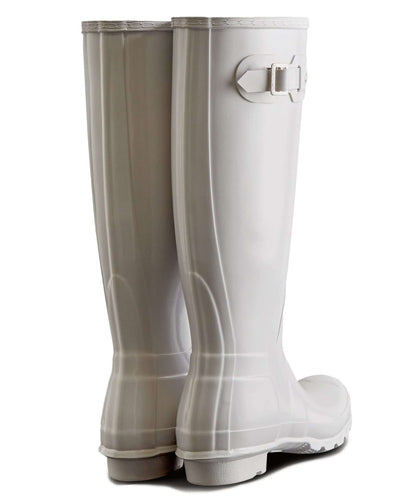 Hunter Women's Original Tall Gloss Rain Boots - White WFT1000RGL
