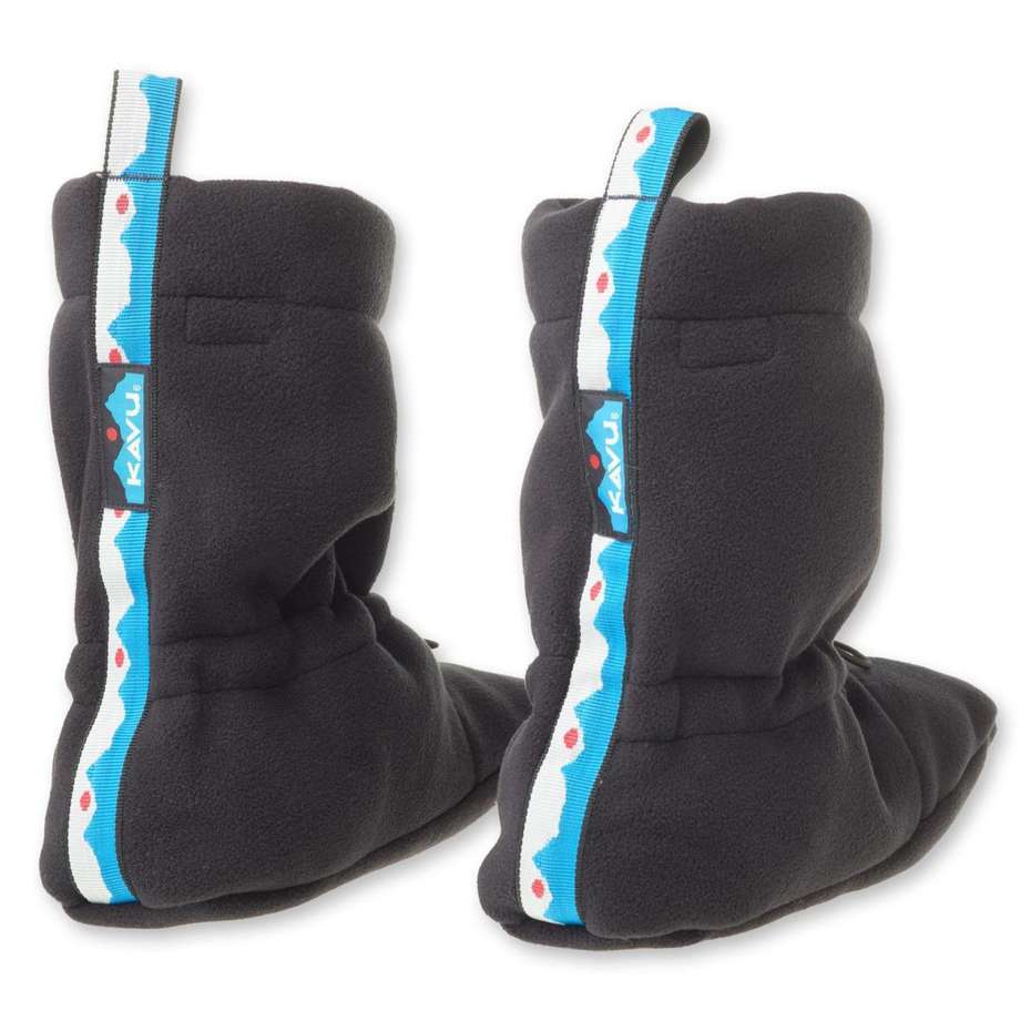 Kavu Cabin Toes polar fleece sock booties - Black