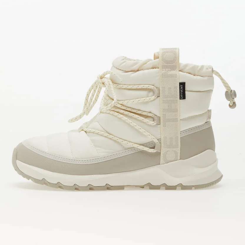 The North Face Women’s ThermoBall Lace Up Luxe Waterproof Boots in Gardenia White/Silvergrey