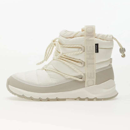 The North Face Women’s ThermoBall Lace Up Luxe Waterproof Boots in Gardenia White/Silvergrey