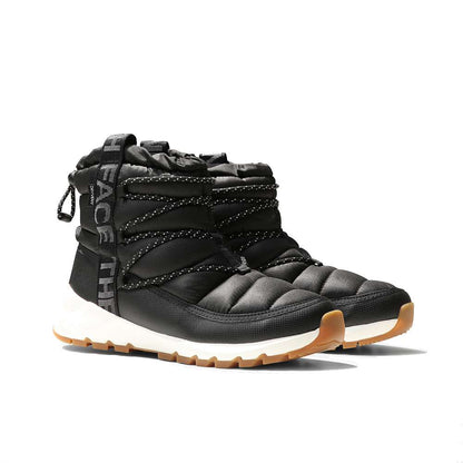 The North Face Women’s ThermoBall Lace Up Luxe Waterproof Boots in TNF Black/Gardenia White