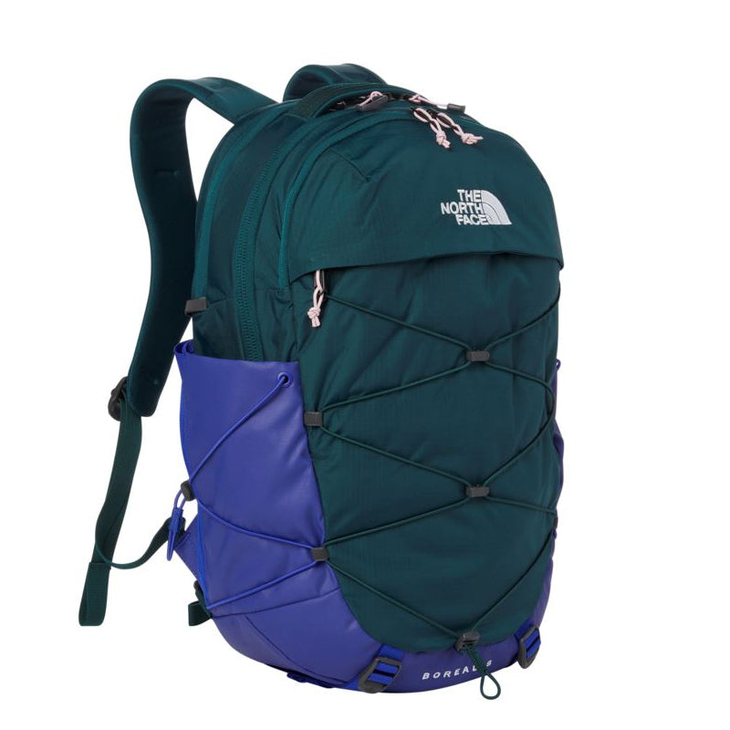 The North Face Women's Borealis Backpack - Ponderosa Green/Lapis Blue/Cone Orange NF0A52SI8E8