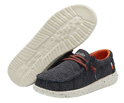 Hey Dude Youth Wally Youth Shoes 130132118 Ocean Blue
