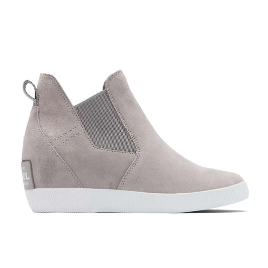 Sorel Women's Out N About Slip-On Wedge Boot in Chrome Grey