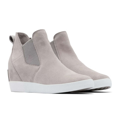 Sorel Women's Out N About Slip-On Wedge Boot in Chrome Grey
