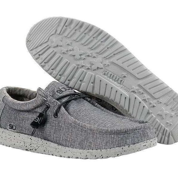 Hey Dude Men's Wally Stretch Shoes - Steel 111163200