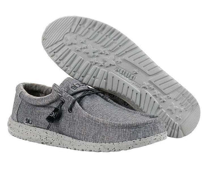Hey Dude Men's Wally Stretch Shoes - Steel 111163200