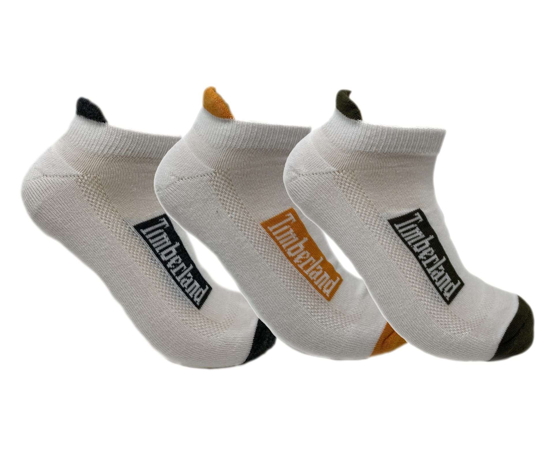 Timberland Cushioned No Shoe Socks 3 pack 43TB294016TD-100 White