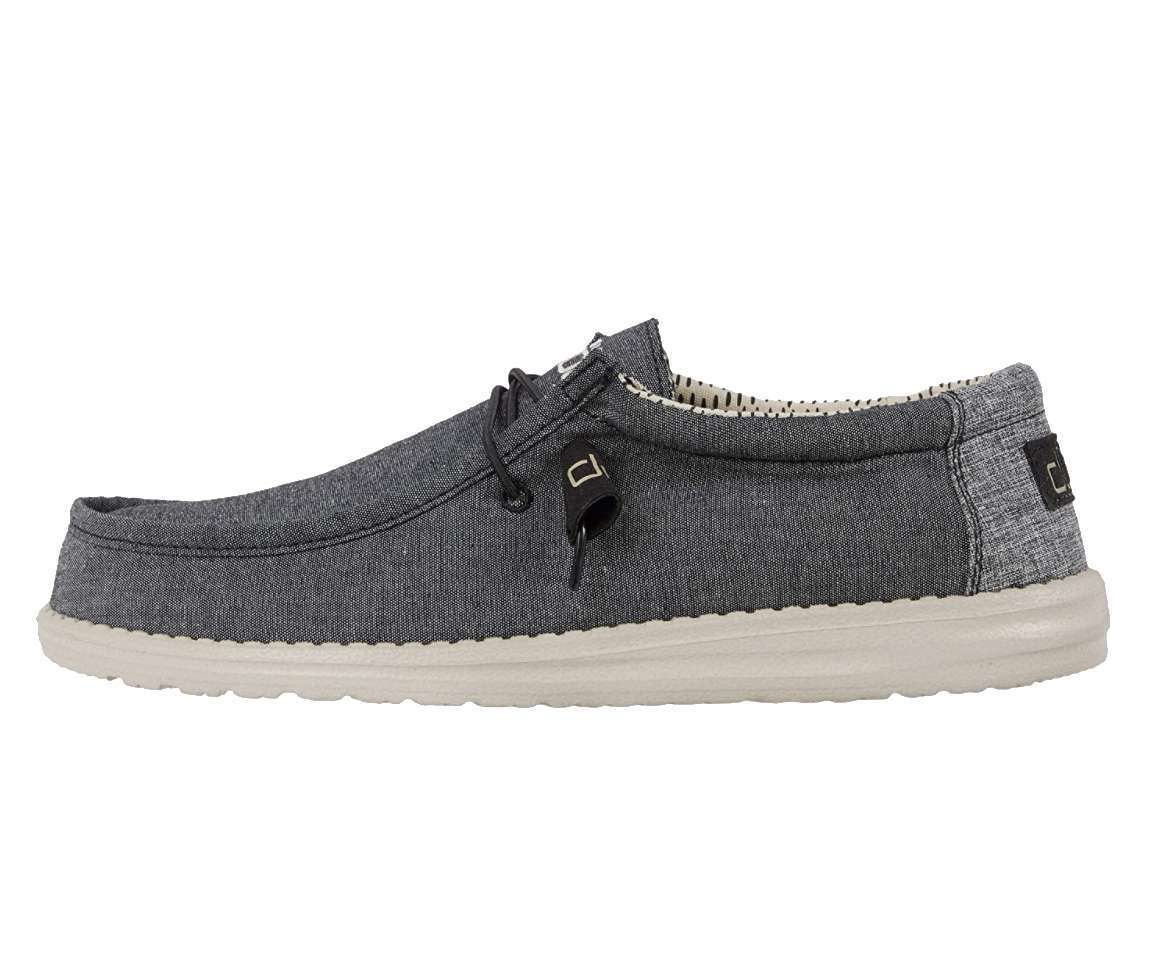 Hey Dude Men's Wally Chambray - Black 110064985